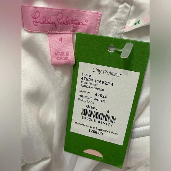 Lilly Pullizer‎ white strapless dress size 4 🆕 - Picture 6 of 7